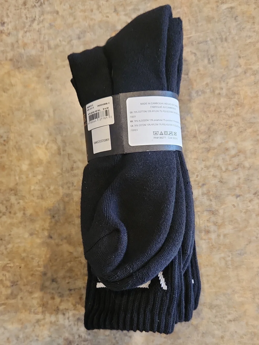 Vans 3 Pack Crew Socks